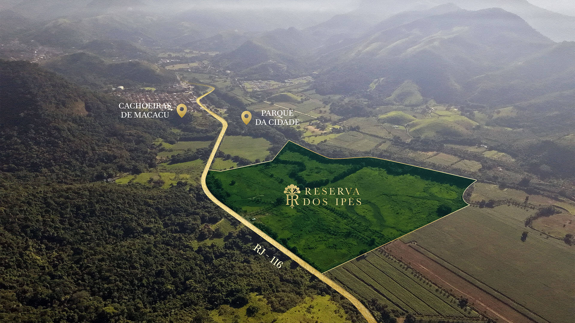 Mapa de localização Reserva dos Ipês